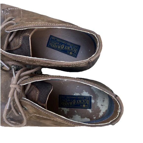 Lucky Brand Shoes Mens Size 11 Leather Ankle Boot Chukkas Lace Up Brown - Picture 4 of 6